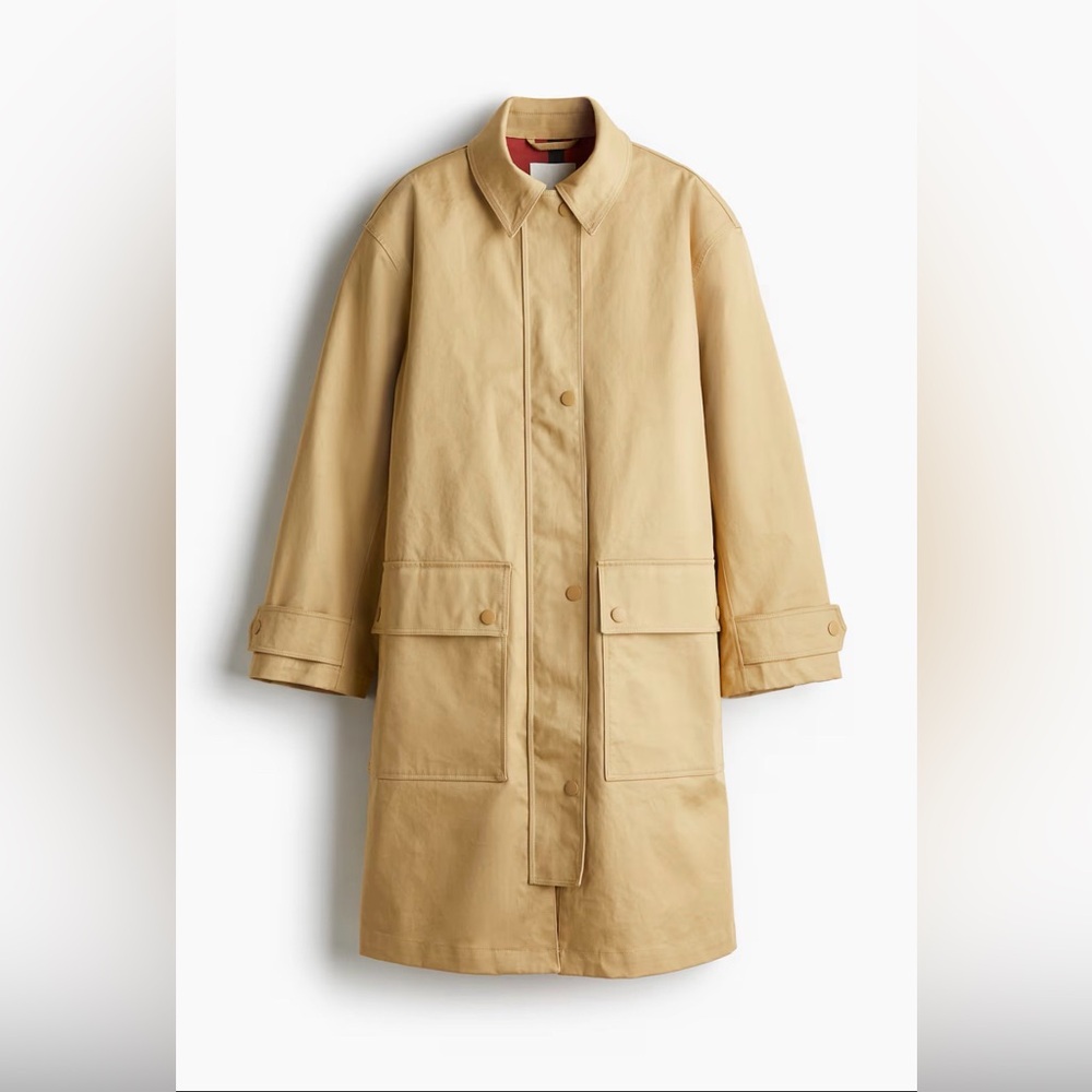 H&M Bonded Twill Coat- NWT